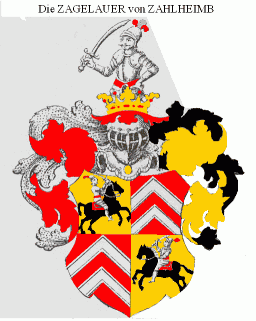 Zagelauer von Zahlheimb (aus: Siebmacher-Supplement 2, Tab. 32, koloriert)